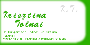 krisztina tolnai business card